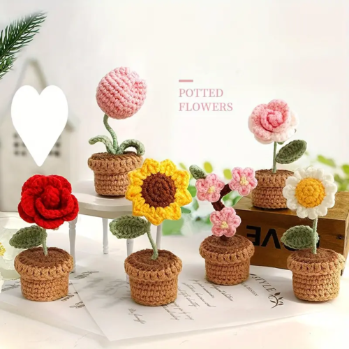 Unique Flower Pot for Home Decor 2025 - Woollen Valentine's Gifts